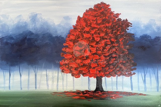 Image of Magnificent Red Tree